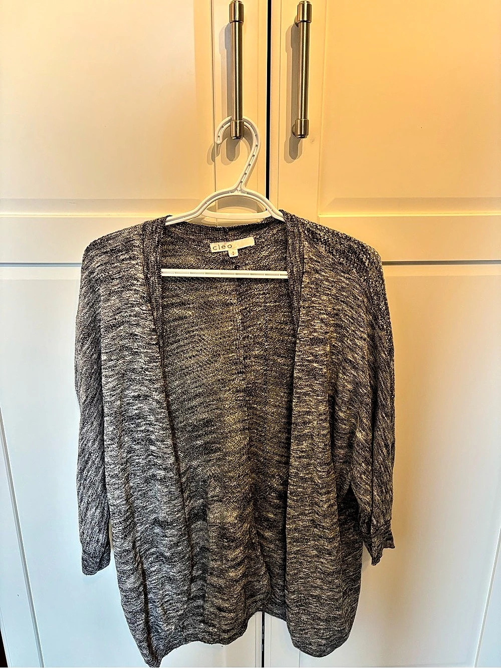 Cleo Gray Open Front Cardigan